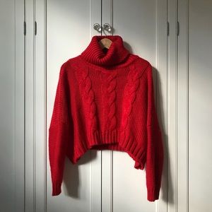 Red BB Dakota Turtleneck Sweater